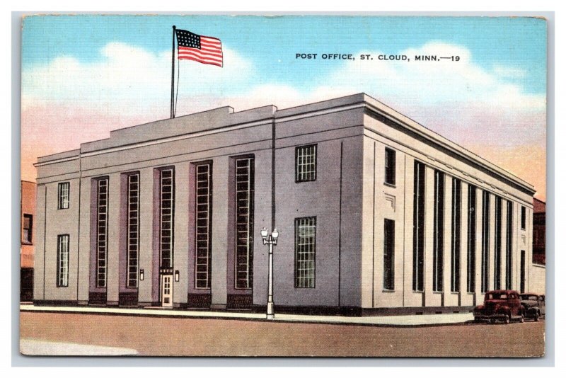 Post Office Building St Cloud Minnesota MN Linen Postcard F21