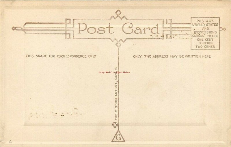 Halloween, Two Pumpkin Heads Dancing, Gibson Art