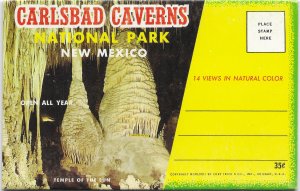 US Unused Carlsbad Caverns NM, 14 pics. Postcard Souvenir Folder.  Very nice.