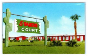 PANAMA CITY, FL Florida~ Roadside EL RANCHO COURT c1950s Car Bay County Postcard