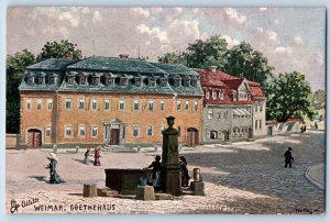 Weimar Thuringia Germany Postcard Goethe House c1910 Oilette Tuck Art