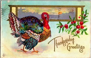 Thanksgiving Turkey Ad Joseph H Dudley & Co Pittsfield MA 1910s Postcard T07