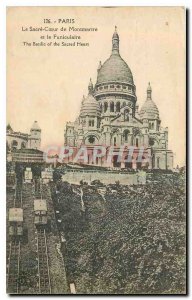 Old Postcard The Sacre Coeur and Montmartre Funicular