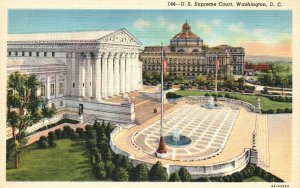 Vintage Postcard 1930's US Supreme Court Building Washington DC