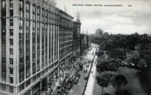 MA, Boylston Street Scene, Boston, Massachusetts 1941 Postcard