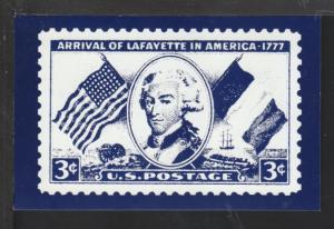 US Lafayette Stamp Postcard 