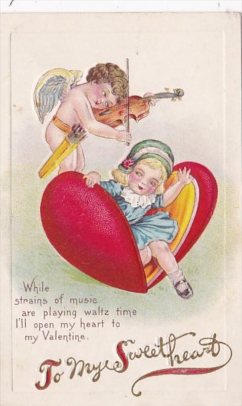 Valentine's Day Cupid Playing Violin