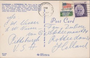 USA Panorama Pittsburgh Pennsylvania Chrome Postcard 02.76 