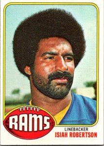 1976 Topps Football Card Isiah Robertson Los Angeles Rams sk4636