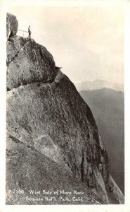 RPPC MORO ROCK Sequoia Nat'l Park, California c1930s Vintage Real Photo Postcard
