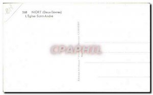Old Postcard Niort l & # 39Eglise Saint Andre