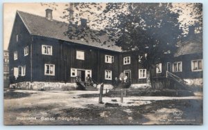 RPPC HUSKVARNA, SWEDEN ~ Gamala Prastgarden Rectory? Real Photo  Postcard