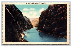 Black Canyon Boulder Hoover Dam Site Boulder City Nevada NV UNP Linen Postard V4