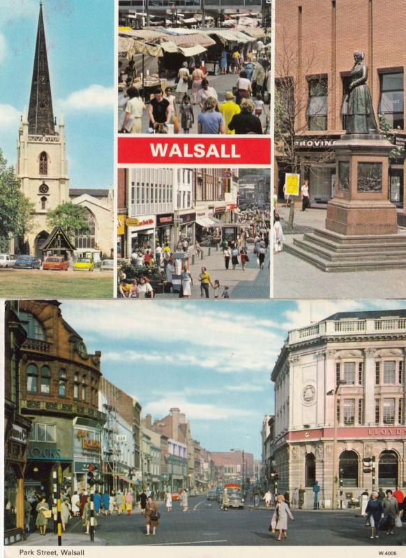 Walsall Freeman Hardy Willis Markets C&A 2x Postcard