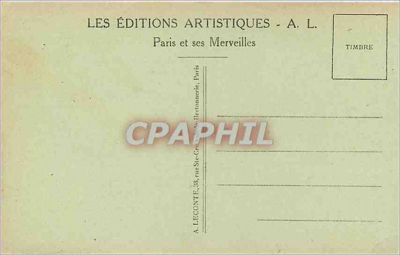 Old Postcard Paris Eiffel Tower