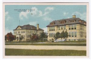 Schools Valley City North Dakota 1920s postcard