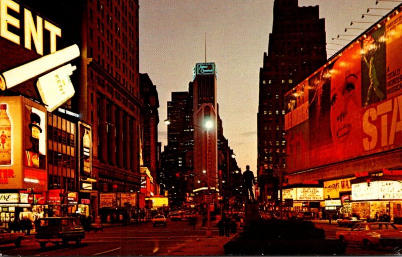 New York City Times Square The Great White Way At Night