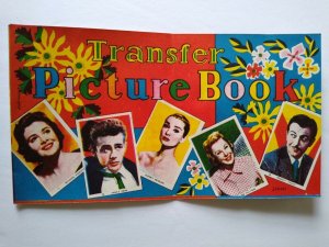 1950s Transfer Picture Book Decal James Dean John Wayne Rock Hudson Gable Curtis 