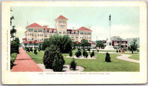 Hemming Park And Windsor Hotel Jacksonville Florida FL Grounds & Pines Postcard