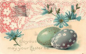 Vintage Postcard Joyous May Your Easter Be Egg Hunt Holiday Greetings And Wishes