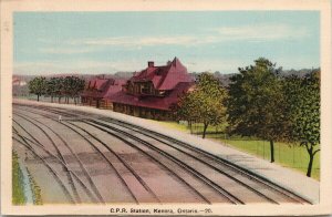 CPR Station Kenora Ontario ON Train Railway Depot c1941 PECO Postcard F85