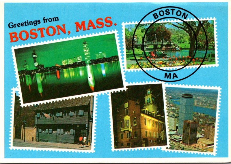 Massachusetts Boston Greetings Multi View