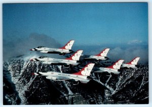 U.S. AIR FORCE ~ THUNDERBIRDS General Dynamics F-16A Airplanes 4x6 Postcard