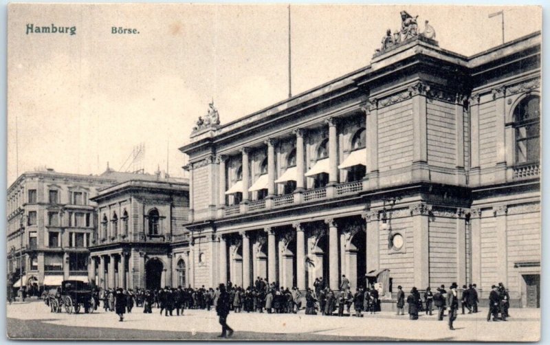 Postcard - Stock Exchange - Hamburg, Germany