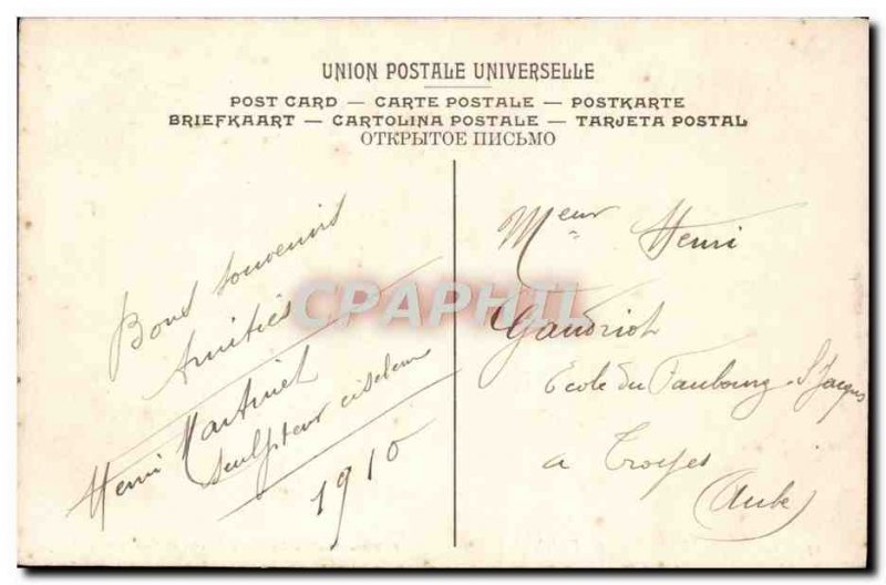 Old Postcard Puvis De Chavannes Paris L & # 39Hotel Town