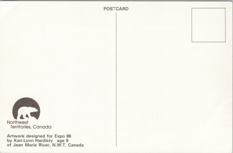 Kari-Lynn Hardisty Art Northwest Territories NWT for Expo 86 Postcard F45