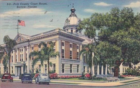 Florida Bartow Polk County Court House 1957