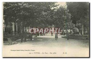 Old Postcard Vittel Park A Allee