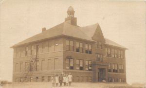 G95/ Stephenson Michigan RPPC Postcard 1921 McCord School Building