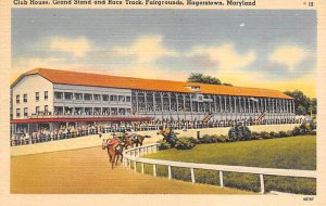 Club House, Grand Stand, Race Track, Fairgrounds Hagerstown, Maryland MD