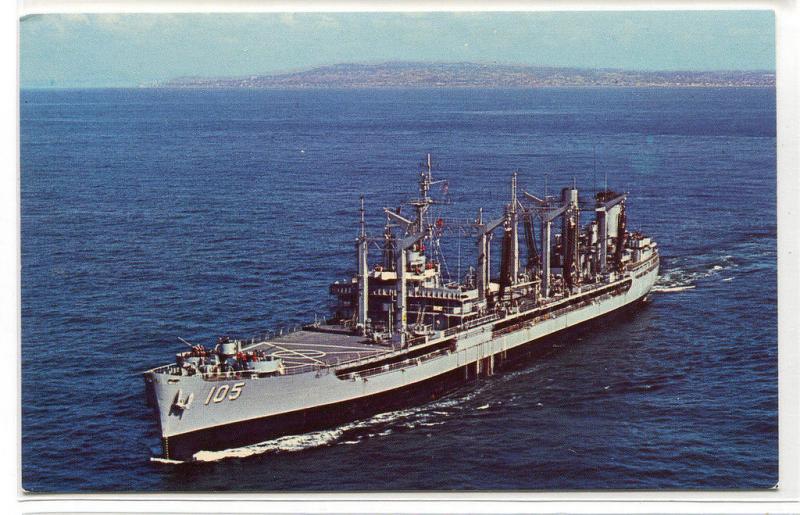 USS Mispillion Fleet Oil Tanker US Navy Ship postcard