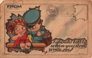 Mailman postcard: I Should Bibble When You Don't Write Me