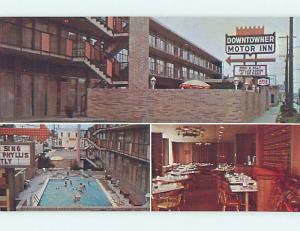 Pre-1980 DOWNTOWNER MOTOR INN MOTEL Springfield Illinois IL L2199