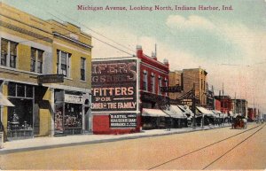 Indiana harbor Indiana Michigan Avenue Looking North Vintage Postcard AA8377