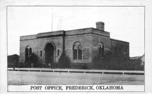 F91/ Frederick Oklahoma Postcard c1910 U.S. Post Office Building