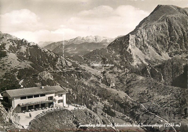 Austria Jennerbergstation mit Schneibstein und Tennengebirge Carl v. Stahlhaus