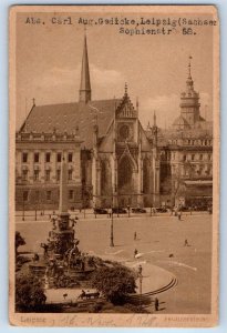 Leipzig Saxony Germany Postcard View of Pauliner Church 1919 Antique Posted
