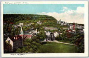 Montreal Canada 1920s Postcard Universite McGill University