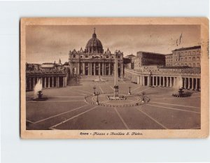 Postcard St. Peter's Square & Basilica Vatican City