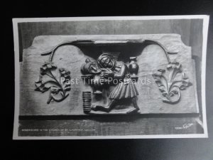 Shropshire LUDLOW St Laurence Church MISERICORD Old RP Postcard by Walter Scott