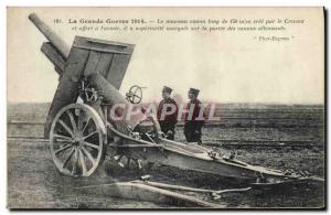 Old Postcard Army's new long-barreled 150mm created by the Creusot