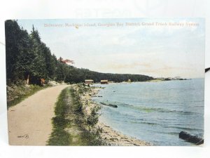 Driveway Mackinac Island Georgian Bay Grand Trunk Railway Vintage Postcard 1906