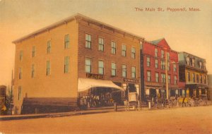 Pepperell Massachusetts Main Street Vintage Postcard AA33971