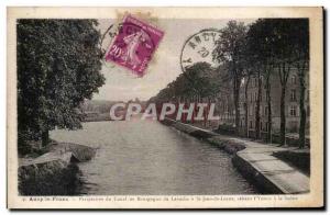 Ancy le Franc - Canal Perspective - Old Postcard