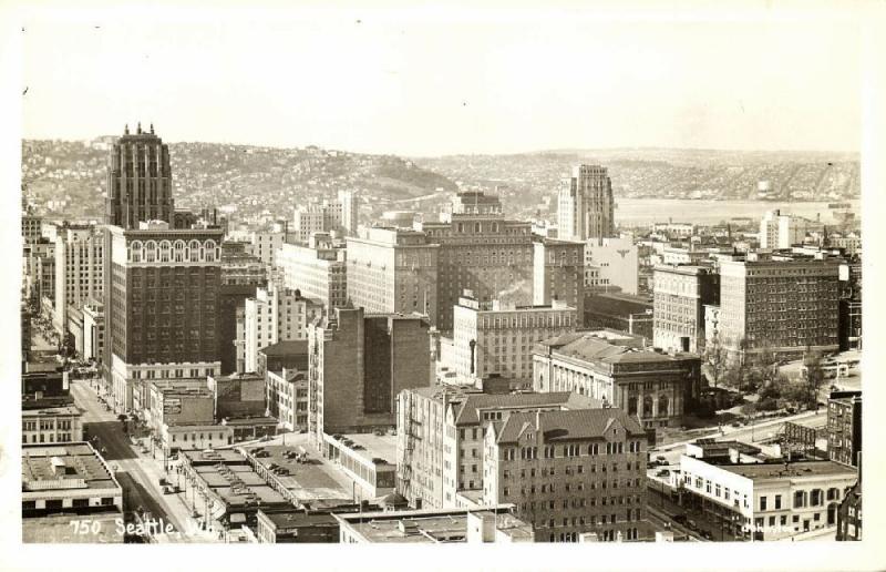 Seattle, Washington, Partial View (1950s) Johnston RPPC 750