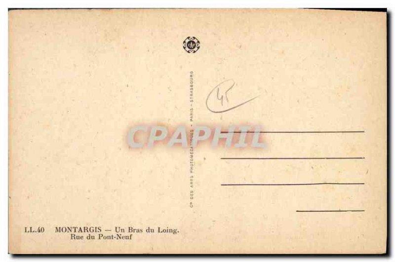 Old Postcard Montargis One Arm Loing